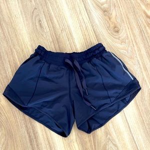 Navy blue Lululemon shorts, gently worn size 4